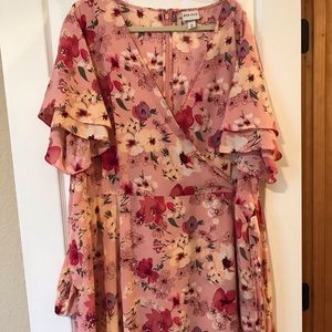 Pink floral dress